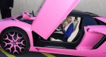 Nicki Minaj’s bubble gum pink Lamborghini.