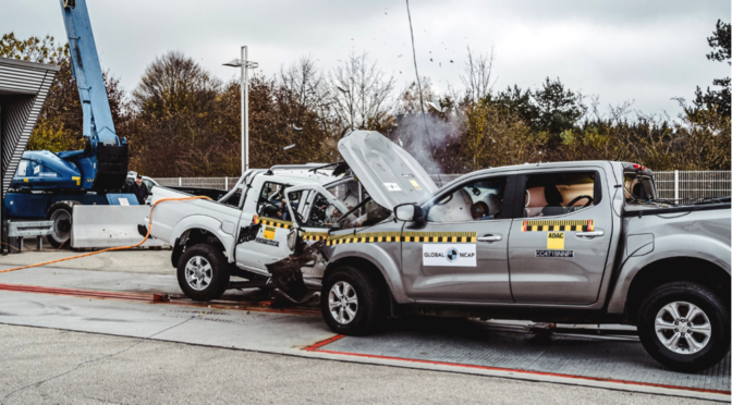 Global NCAP Car to Car crash test | #SaferCarsForAfrica | Nissan NP300 Hardbody | Nissan Navara NP300