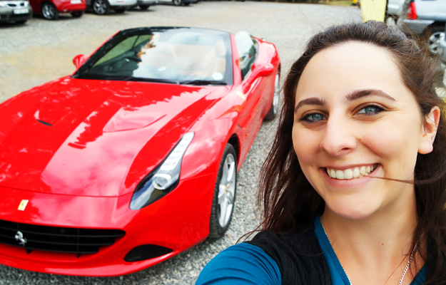 Ferrari California T selfie and me