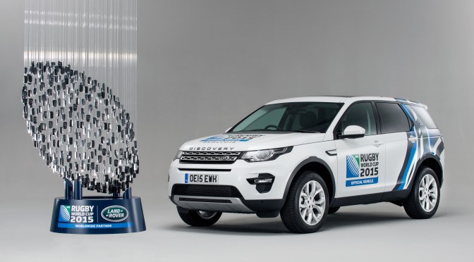 Rugby World Cup - Land Rover Discovery and trophy