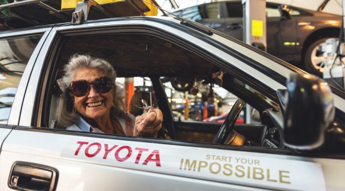 Julia Albu - the 81-year old who drove her Toyota to London