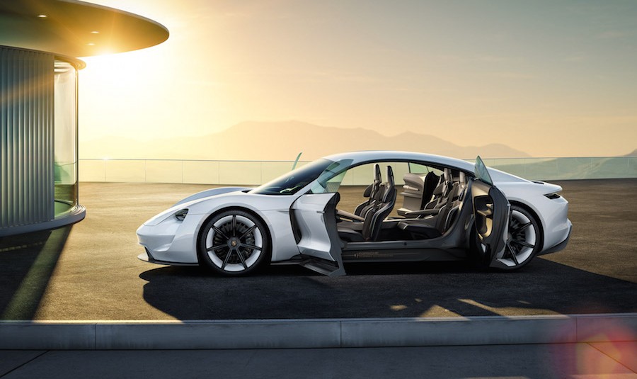 Porsche electric car - doors open