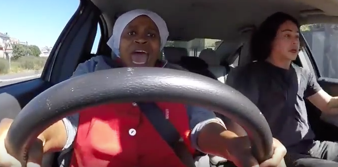 Hilarious first-time driving lesson with family's helper is the best thing on the internet today!