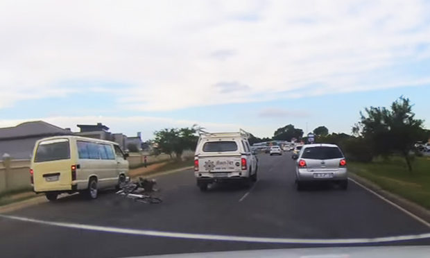 taxi-hits-cyclist-in-emergency-lane-graphic-footage