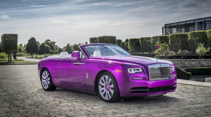 The Rolls-Royce Dawn in Fuxia - bespoke colour inspired by a beautiful flower