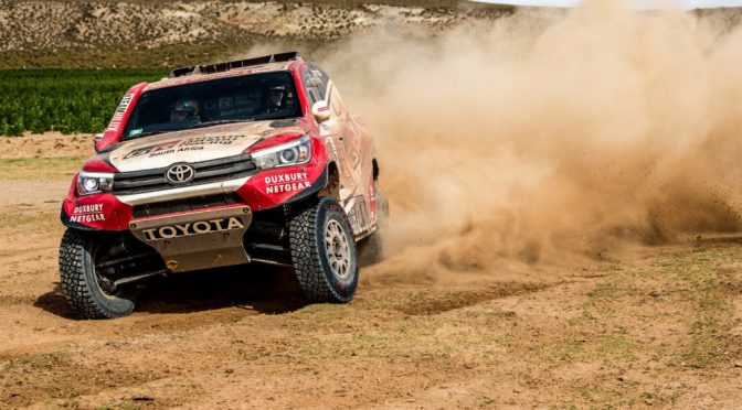 Toyota Hilux sees all three Toyota Gazoo Racing SA crews safely though Marathon Stage