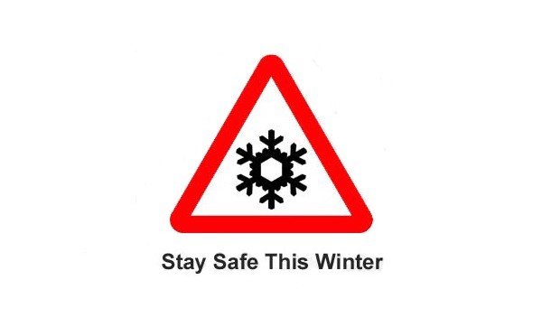 Road Safety Winter road sign