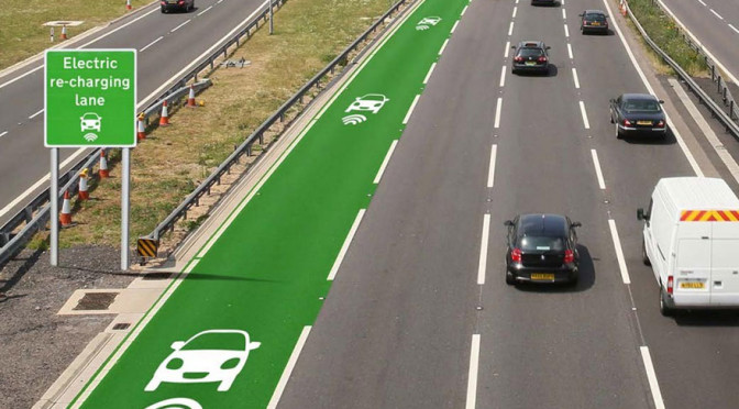 charge while driving - charging lane in the UK