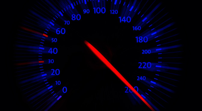 caught speeding - speedometer