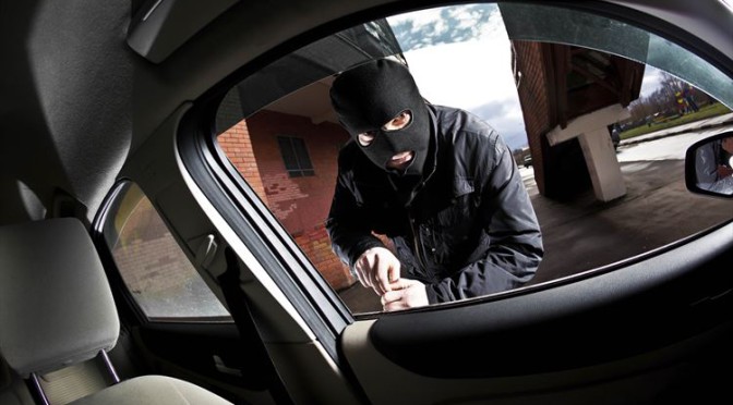 Vehicle insurance - man stealing car
